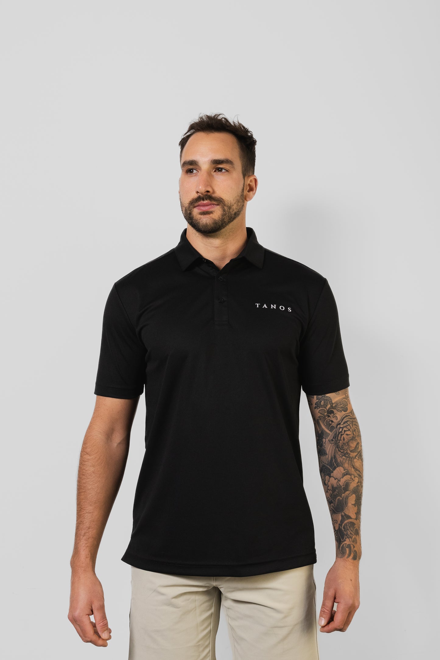 Tanos Pro Black Golf Polo – Lightweight & Athletic Fit
