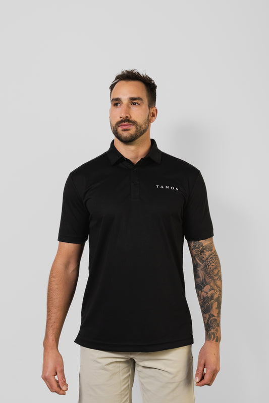 Tanos Pro Black Golf Polo – Lightweight & Athletic Fit