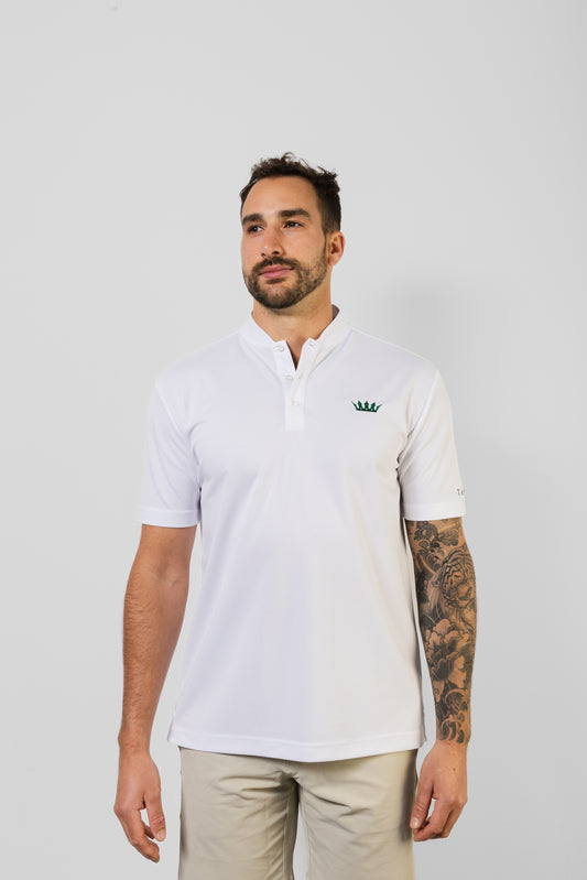 Tanos Modern White Golf Shirt – Moisture-Wicking & Stretch Fit